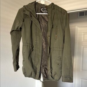 Olive Green Hooded Jacket